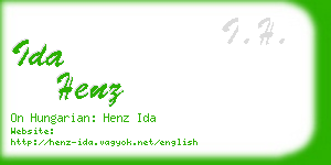 ida henz business card